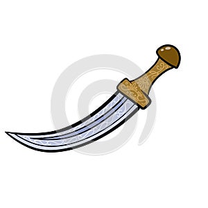 Arab dagger with curved blade