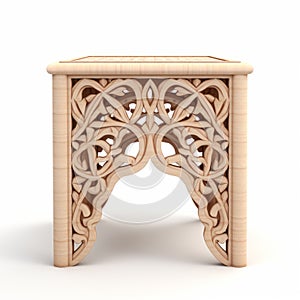 Arab Design Bedside Table: 3d Printed With Celtic Knotwork Style