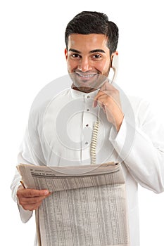 Arab financial businessman or stockbroker photo