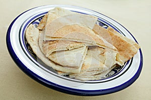 Arab flat bread or kubz