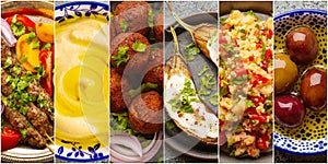 Arab food collage