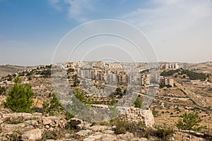 Arab and Jewish setlements and the West Bank sparation barrier. photo