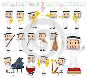 Arab Kandura men_classic music