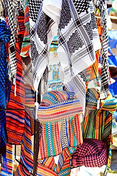 Arab keffiyeh at the market in Demre, Turk