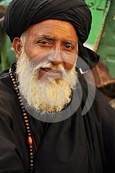 Arab man with black turban