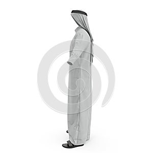 Arab Man Clothes on white. Side view. 3D illustration