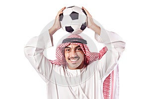 Arab man with football