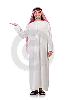 Arab man holding hands