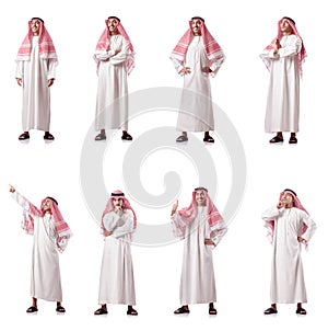 The arab man isolated on the white