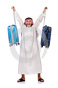 Arab man with luggage