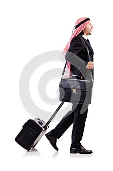 Arab man with luggage