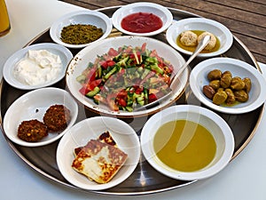 Arab Middle East Mediterranean Meze style breafast