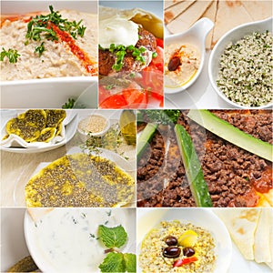 Arab middle eastern food collage