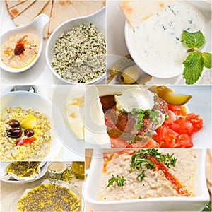 Arab middle eastern food collage