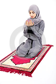 Arab muslim woman praying