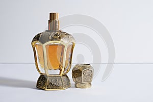 Arab perfume in a bottle isolated in white background