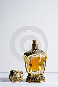 Arab perfume in a bottle isolated in white background