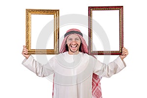 Arab with picture frame
