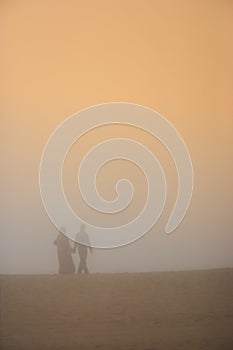 Arab romance on the beach