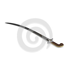 Arab Saif Sword on white. 3D illustration