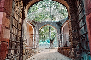 The Arab Serai Gate in Humayan`s Tomb in New Delhi India