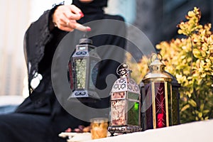 Arab Woman with Arabian Lanterns