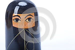 Arab Woman Nesting Doll In A Burka photo