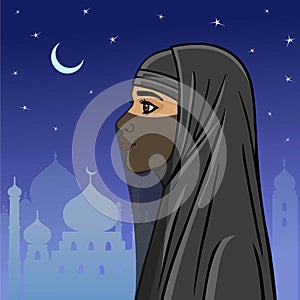 Arab woman in a niqab