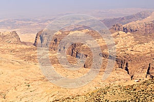 Arabah valley desert panorama with mountains, Jordan