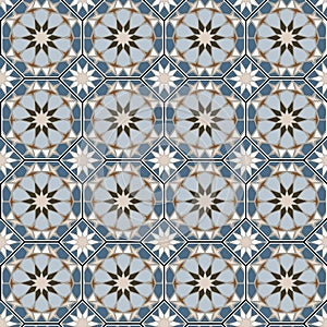 Arabesque concept octagonal seamless pattern background vector d