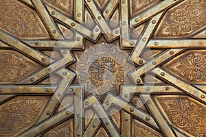 Arabesque on door in Morocco