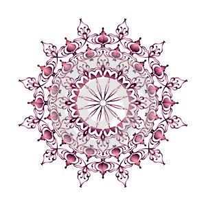Arabesque luxury flower mandala organic design of decorative Islamic mosque mina colorful background pattern photo