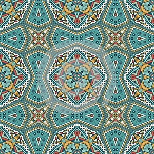 Arabesque mosaic seamless pattern