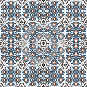 Arabesque octagonal seamless pattern tile background vector design