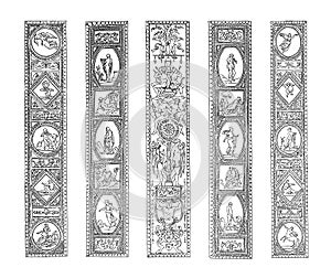 Arabesque patternS at Apostolic Palace | Antique Art Illustrations