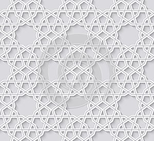 Arabesque seamless pattern on bright background