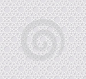 Arabesque seamless pattern with stars