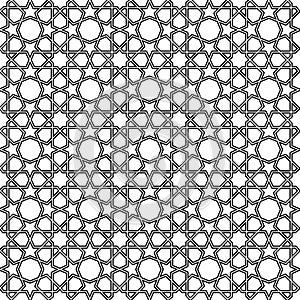 Arabesque star seamless pattern.