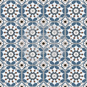 Arabesque style octagonal seamless pattern background vector design