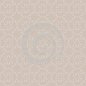 Arabesque vignettes seamless pattern. Turquoise