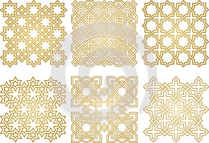 Oriental seamless vector patterns set