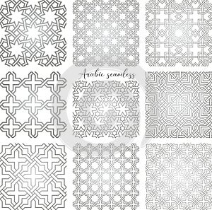 Oriental seamless vector patterns set
