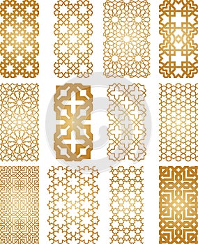 Oriental seamless vector patterns set