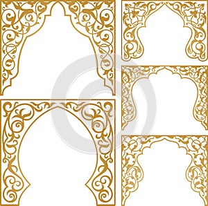 Arabic arches silhouette bundle