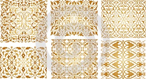 Oriental seamless vector patterns set