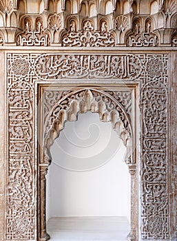 Arabian art decorative archway. Alhambra photo