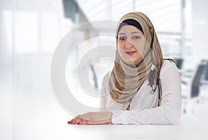 Arabian Business Woman Posing in office