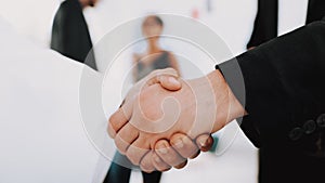 Arabian Businessman Handshake With A Manager.