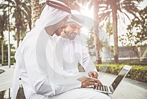 Arabian businessmen outdoor photo