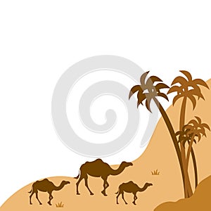Arabian On Camels For Element Background And Illustration